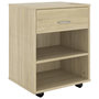 Voir la diapositive 2 : VIDAXL Armoire a roulettes Chene sonoma 46x36x59 cm Bois d'ingenierie