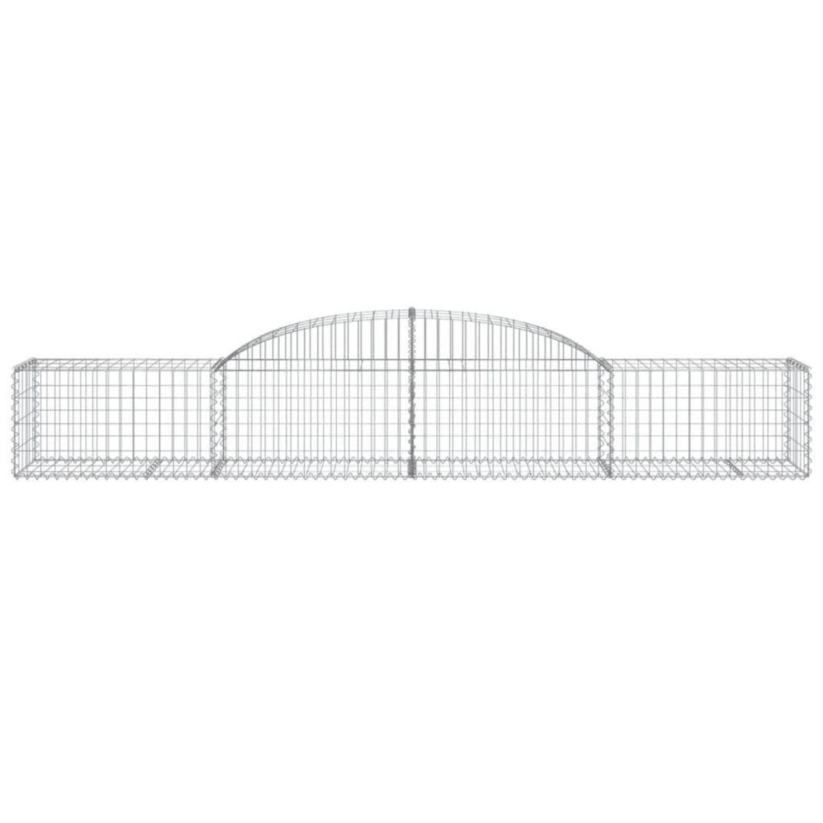 VIDAXL Paniers a gabions arques 10 pcs 300x50x40/60 cm fer galvanise