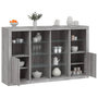 Voir la diapositive 1 : VIDAXL Buffets avec lumieres LED 3 pcs sonoma gris bois d'ingenierie