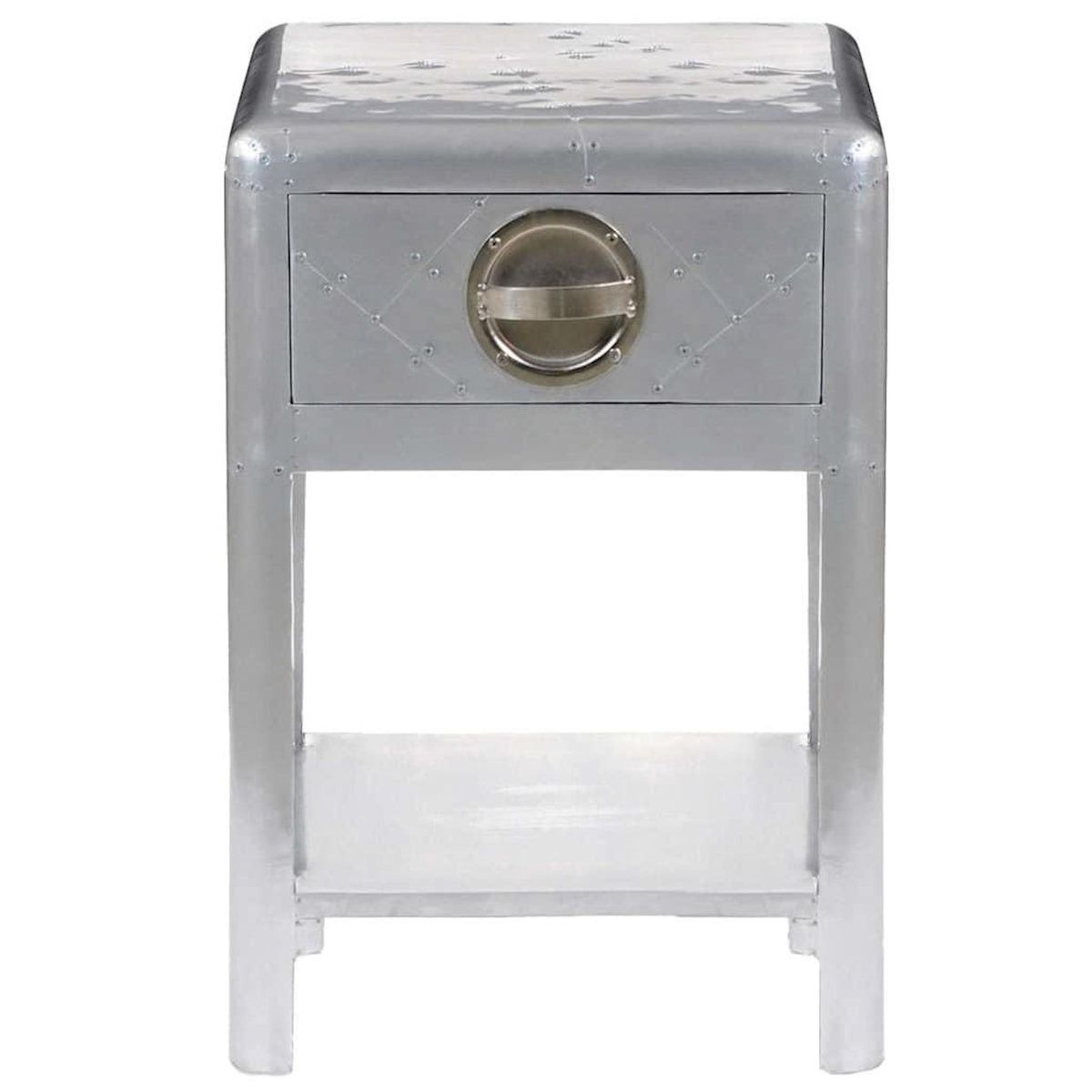 VIDAXL Table de coin avec 1 tiroir vintage Style d'aviation