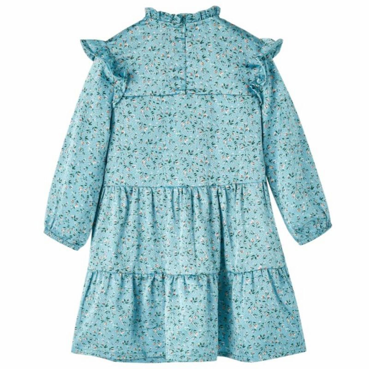 VIDAXL Robe enfants à manches longues bleu 116