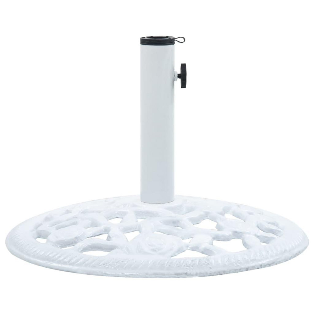 VIDAXL Socle de parasol Blanc 12 kg 48 cm Fonte