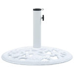 VIDAXL Socle de parasol Blanc 12 kg 48 cm Fonte