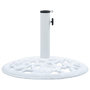 Voir la diapositive 1 : VIDAXL Socle de parasol Blanc 12 kg 48 cm Fonte