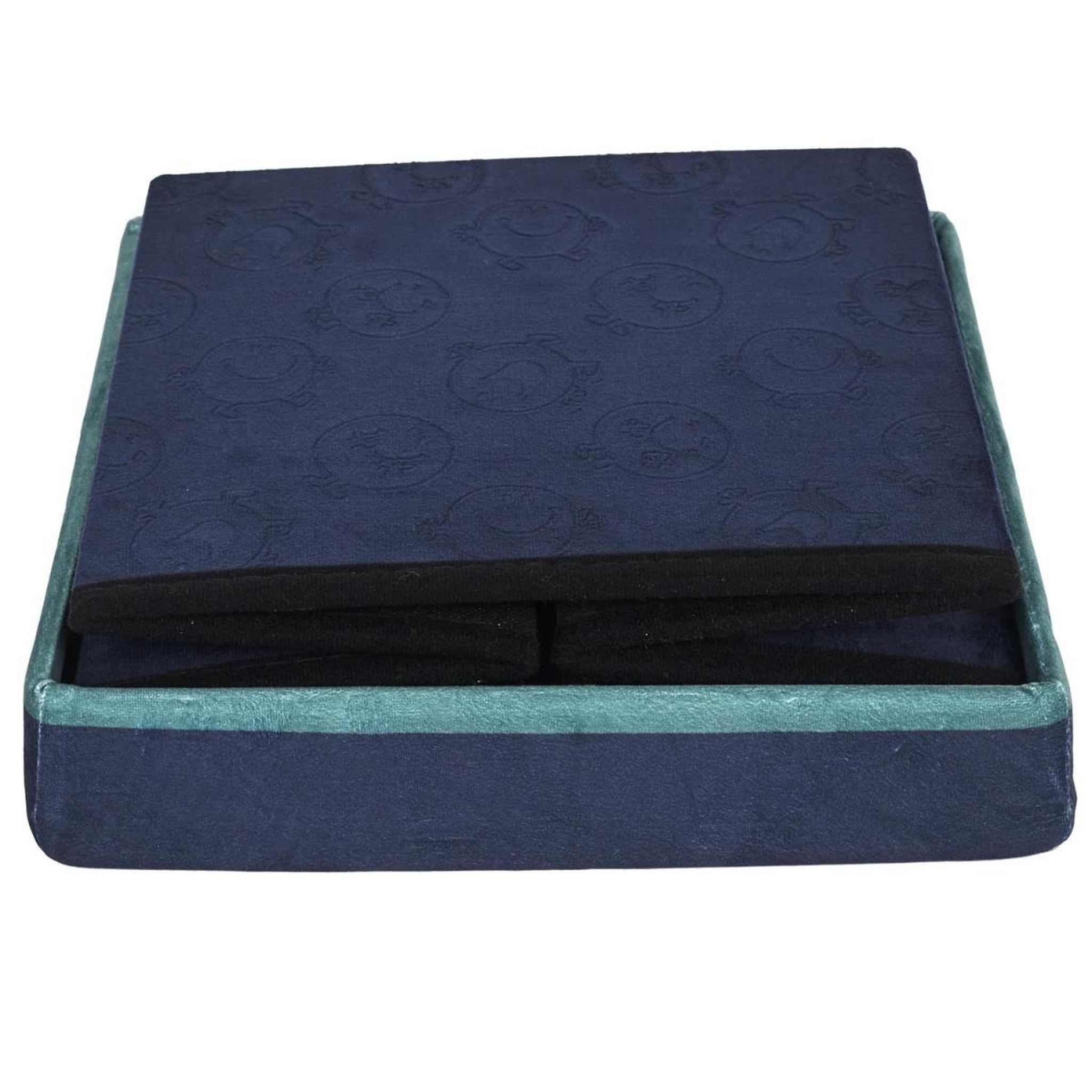 Voir la diapositive 5 : The Home Deco Factory Pouf & Coffre Enfant  Monsieur Heureux  30cm Bleu