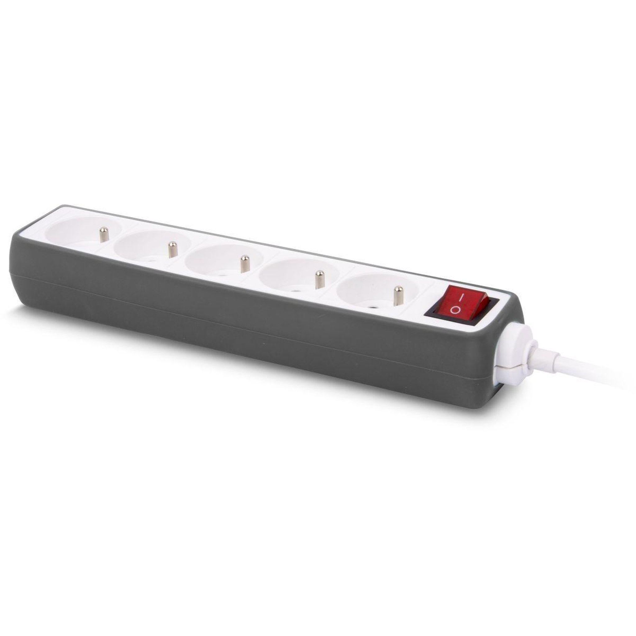ESSENTIEL B Multiprise silicone gris 5 x 16a avec interrupteur