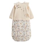 Petit Béguin Gigoteuse d'hiver en velours Chincha. Coloris disponibles : Beige