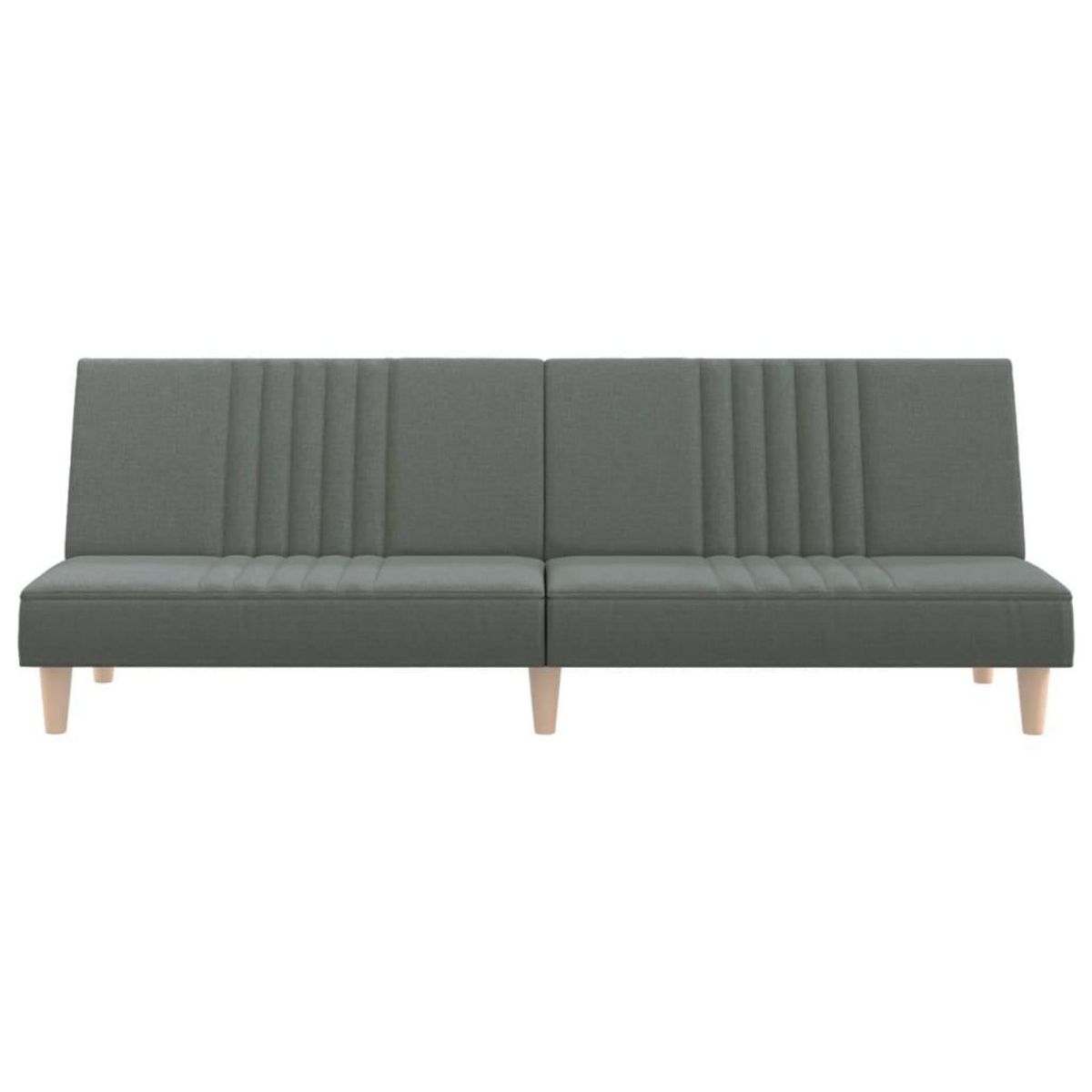 VIDAXL Canape-lit gris fonce tissu