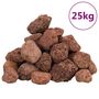 Voir la diapositive 2 : VIDAXL Roches volcaniques 25 kg rouge 3 5 cm