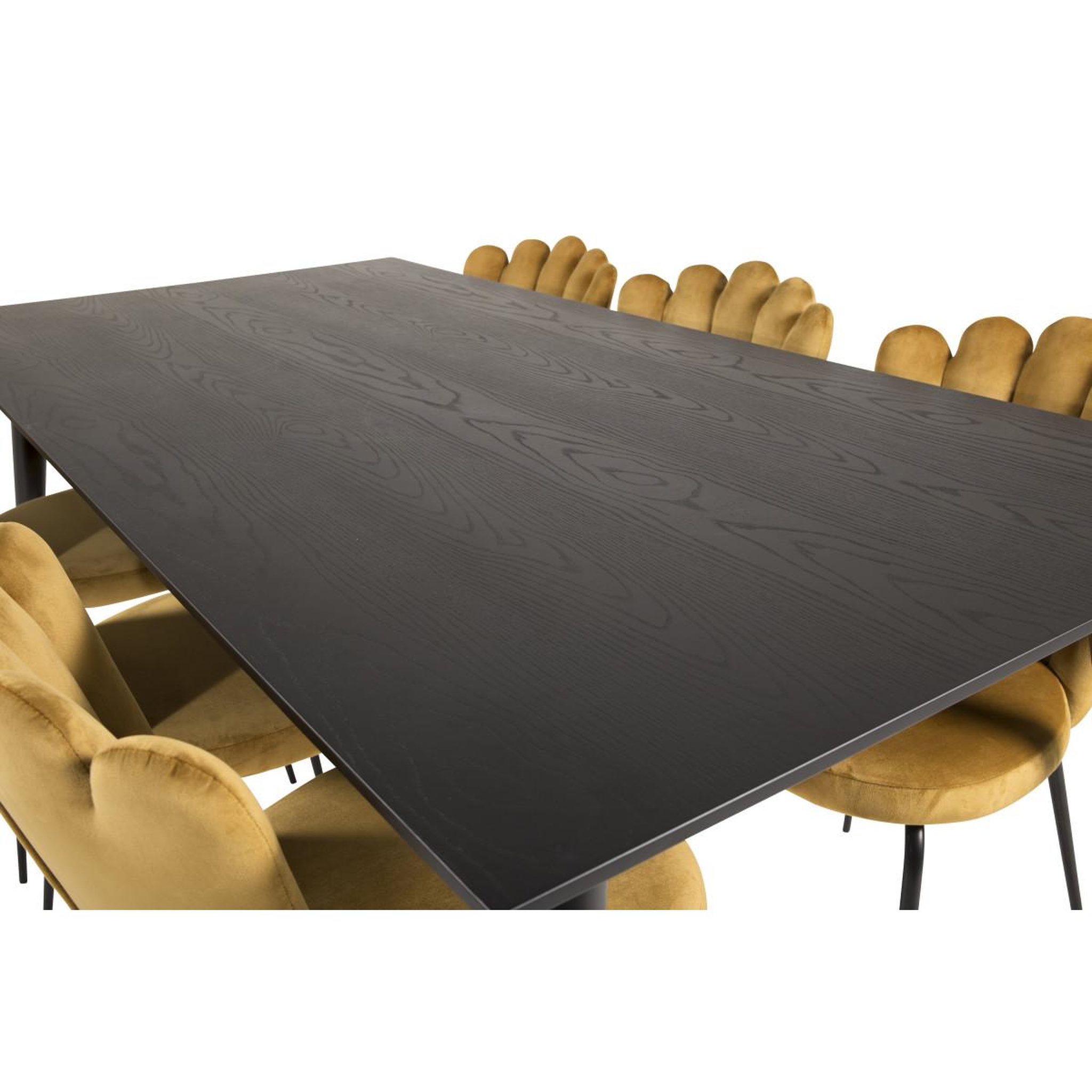 Voir la diapositive 4 : Paris Prix Ensemble table à manger & 6 chaises  dipp & limhamn  180cm noir & jaune