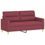 Voir la diapositive 2 : VIDAXL Canape a 2 places Rouge bordeaux 140 cm Tissu