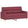 Voir la diapositive 2 : VIDAXL Canape a 2 places Rouge bordeaux 140 cm Tissu