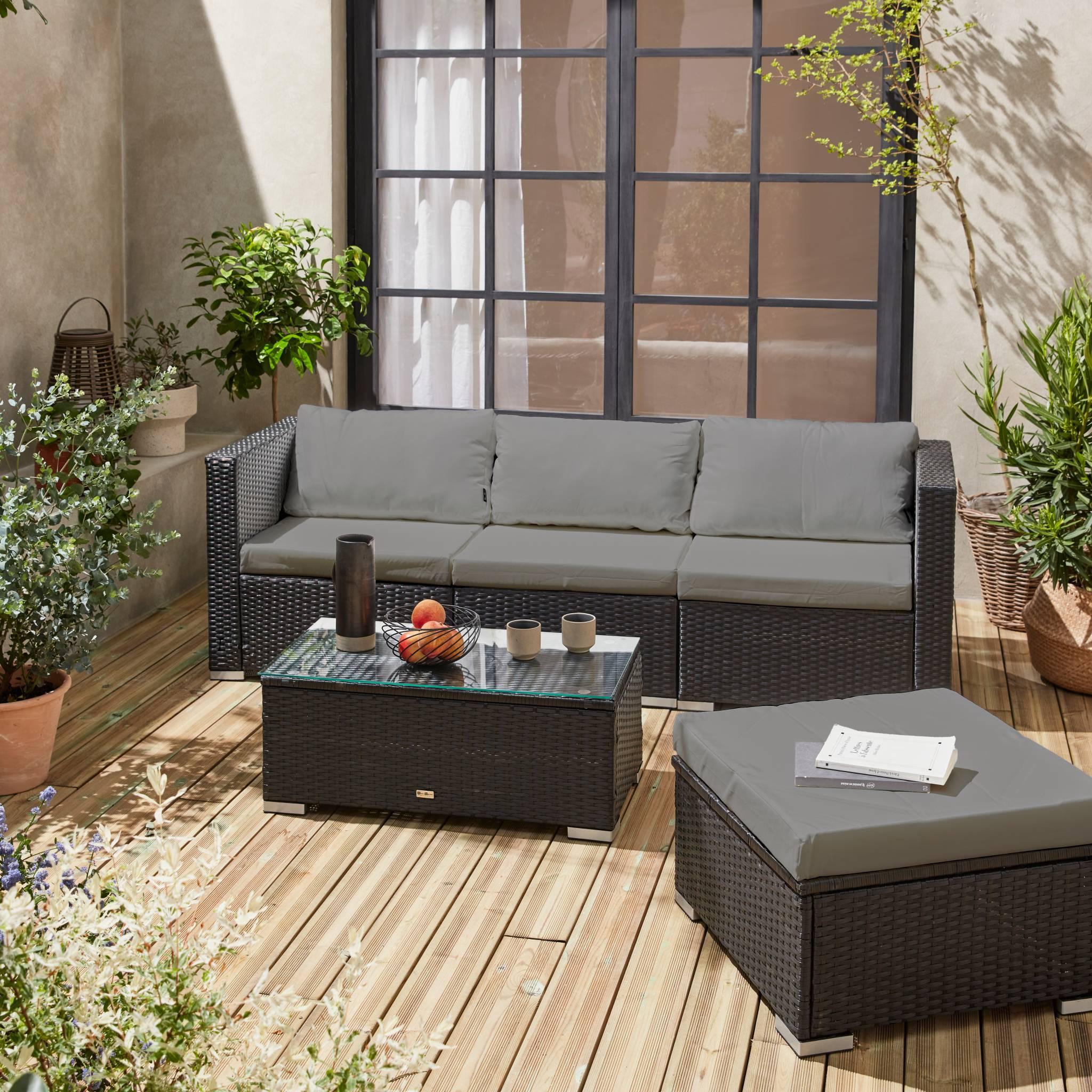 Voir la diapositive 3 : SWEEEK Salon de jardin en résine pour 4 personnes - Torino