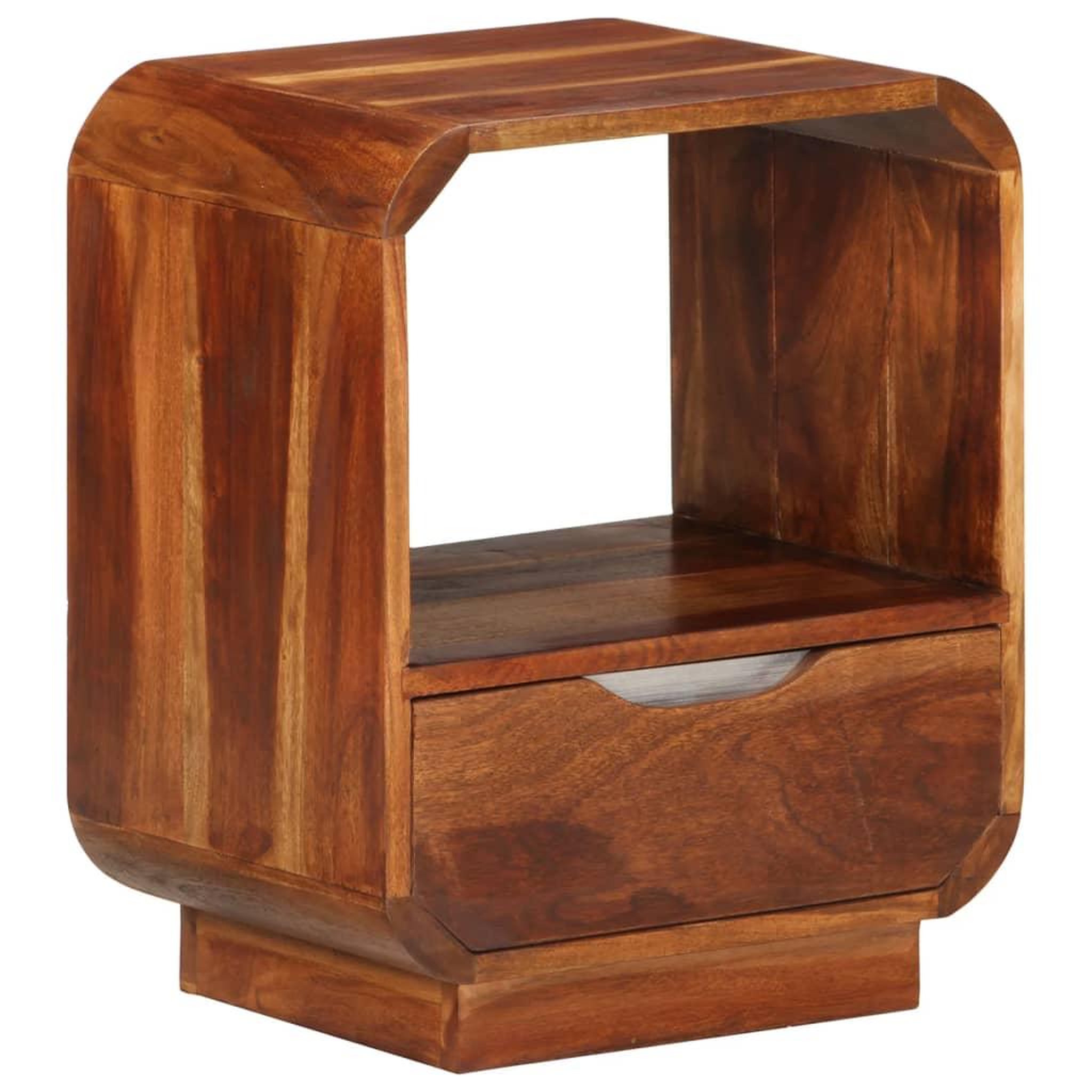 Voir la diapositive 2 : VIDAXL Table de chevet avec tiroir 2 pcs Bois massif 40x30x50 cm