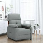 VIDAXL Fauteuil inclinable Gris fonce Tissu