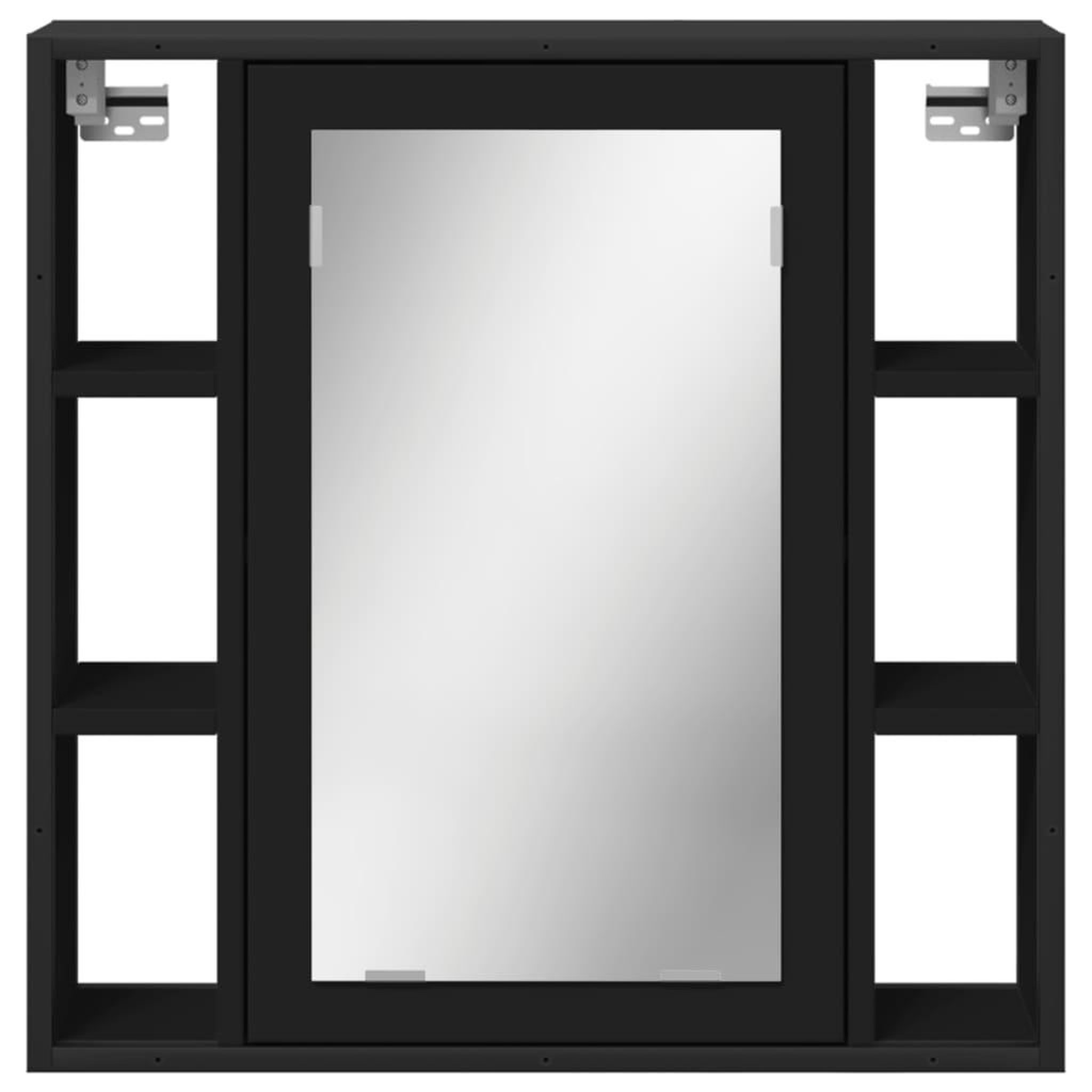 Voir la diapositive 5 : VIDAXL Armoire de salle de bain a miroir noir bois d'ingenierie
