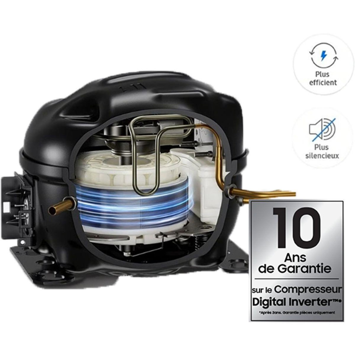Samsung Réfrigérateur multi portes RF65DG9H0EB1 family hub avec AI vision