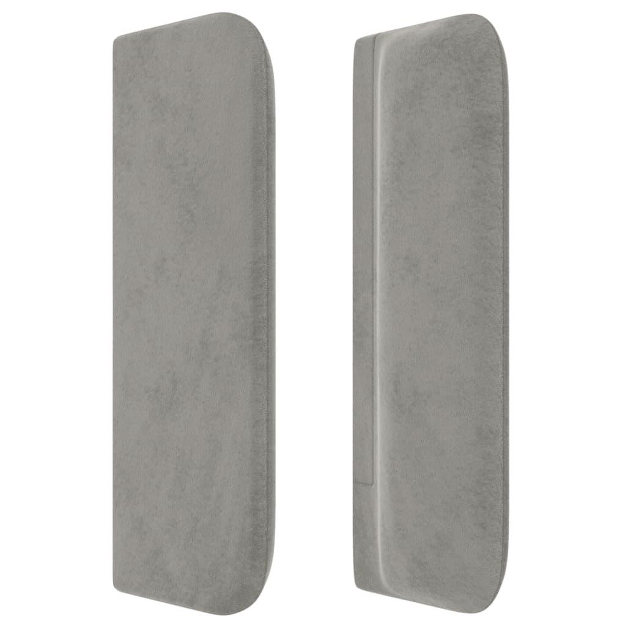 Voir la diapositive 4 : VIDAXL Tete de lit avec oreilles Gris clair 147x16x78/88 cm Velours