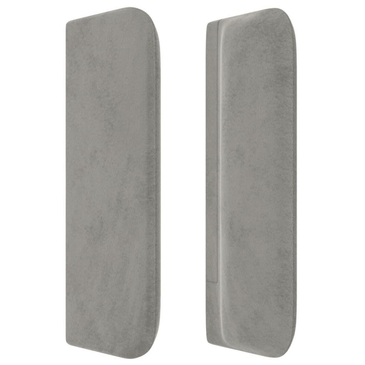VIDAXL Tete de lit avec oreilles Gris clair 147x16x78/88 cm Velours