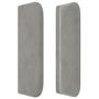 Voir la diapositive 4 : VIDAXL Tete de lit avec oreilles Gris clair 147x16x78/88 cm Velours