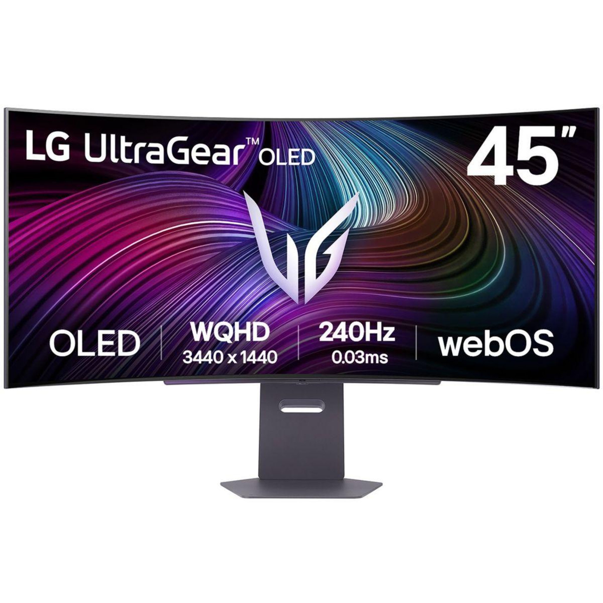 LG Ecran pc gamer 45gx90sa 45  incurvé 800r wqhd 240hz oled hdr true black 400 hdmi 2.1 amd freesync & g-sync