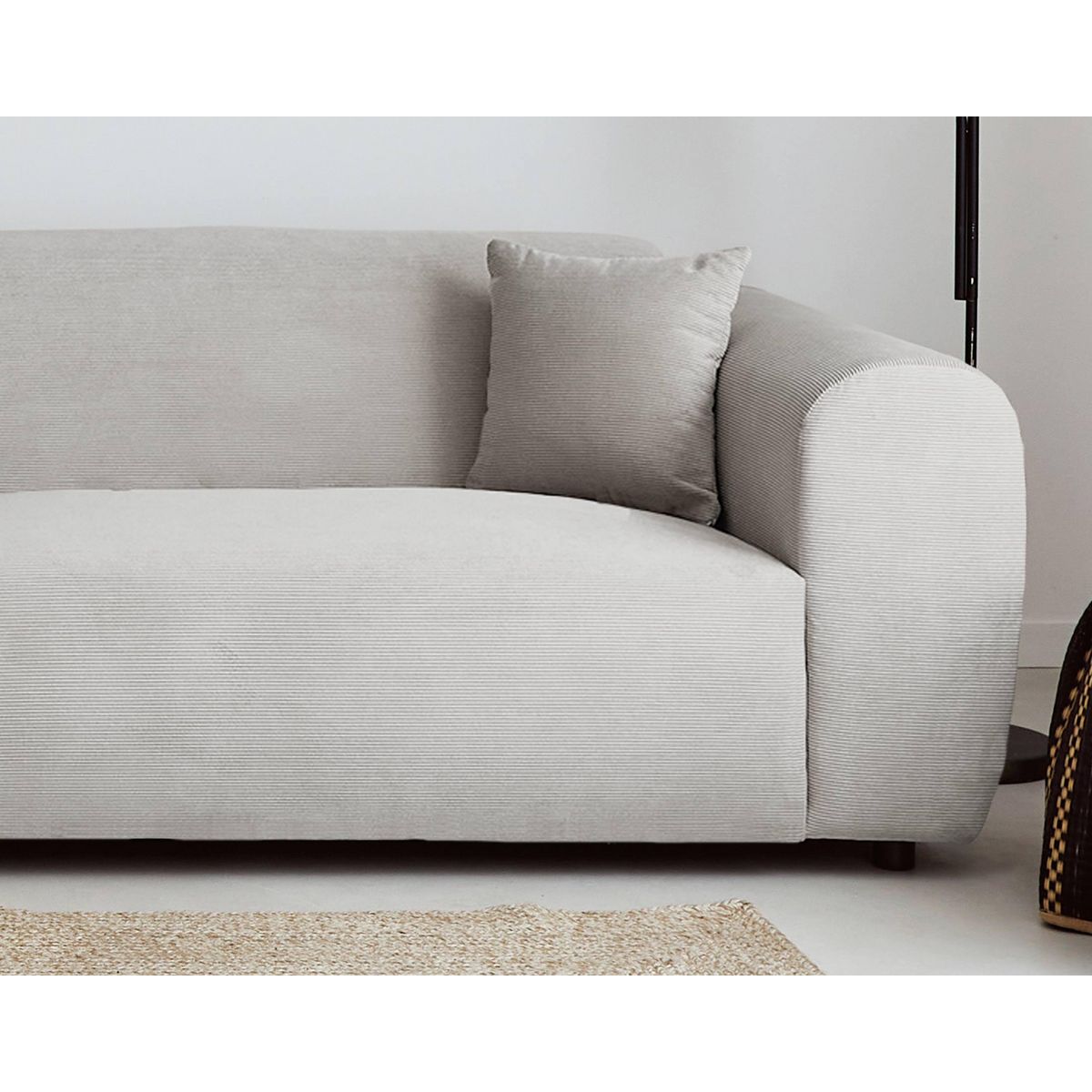 LISA DESIGN Aumance - canapé d'angle gauche 4 places - en velours côtelé