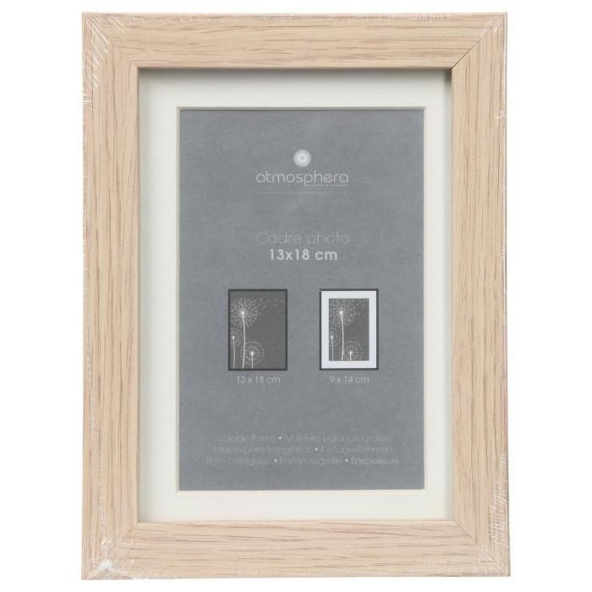 ATMOSPHERA Cadre Photo Déco  Eva  13x18cm Naturel