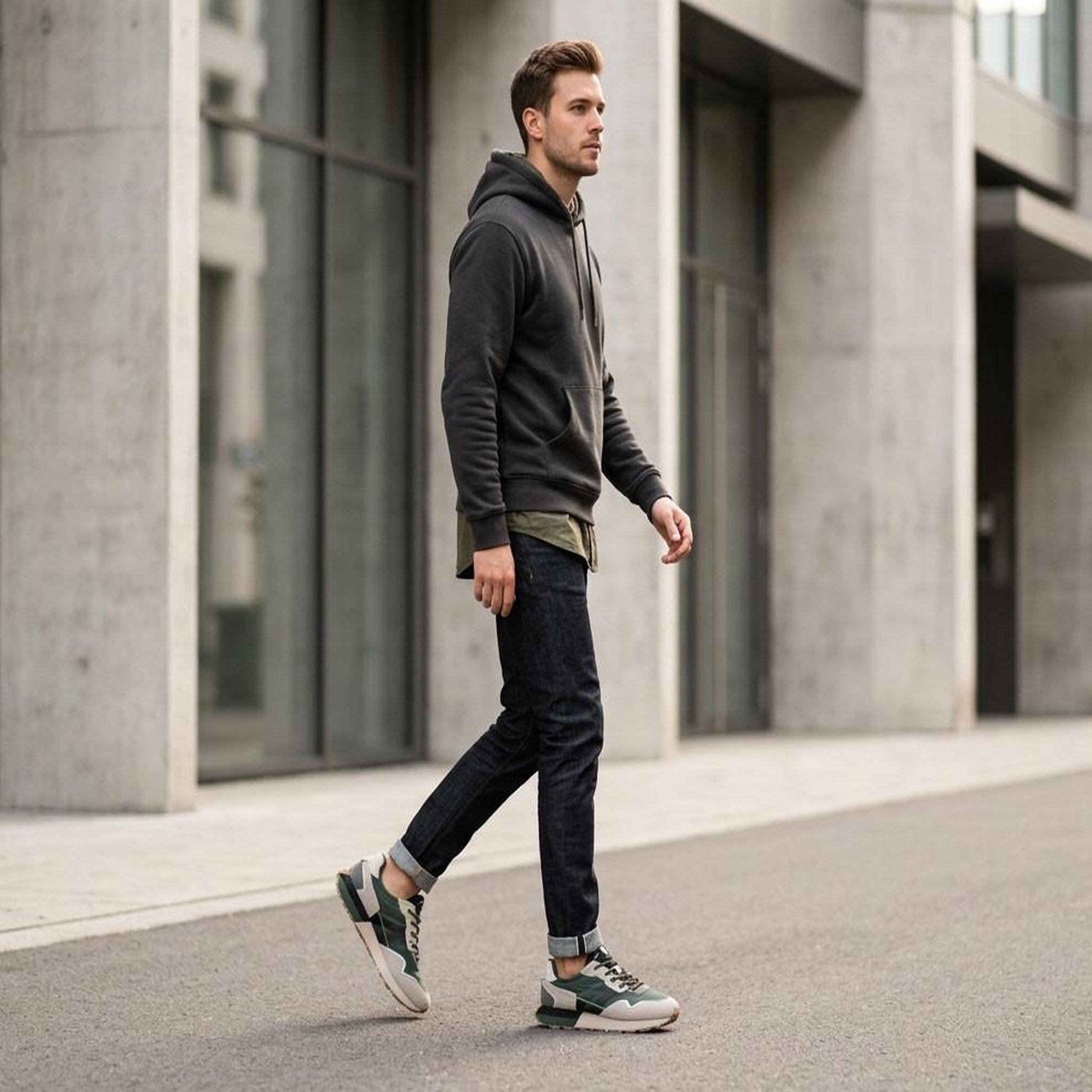 Voir la diapositive 2 : OZABI OZABI Basket homme mode running retro confortable