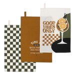 ATMOSPHERA Lot de 3 Torchons  Family Corner  45x70cm Multicolore