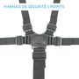 Voir la diapositive 3 : Monsieur Bébé Lot de 2 harnais de sécurité universels 5 points pour chaise haute bébé - Noir