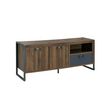 Meuble TV style industriel 2 portes 1 tiroir pieds métal L142cm FABRIC