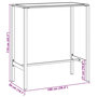 Voir la diapositive 6 : VIDAXL Table de bar noir 100x50x110 cm acier enduit de poudre