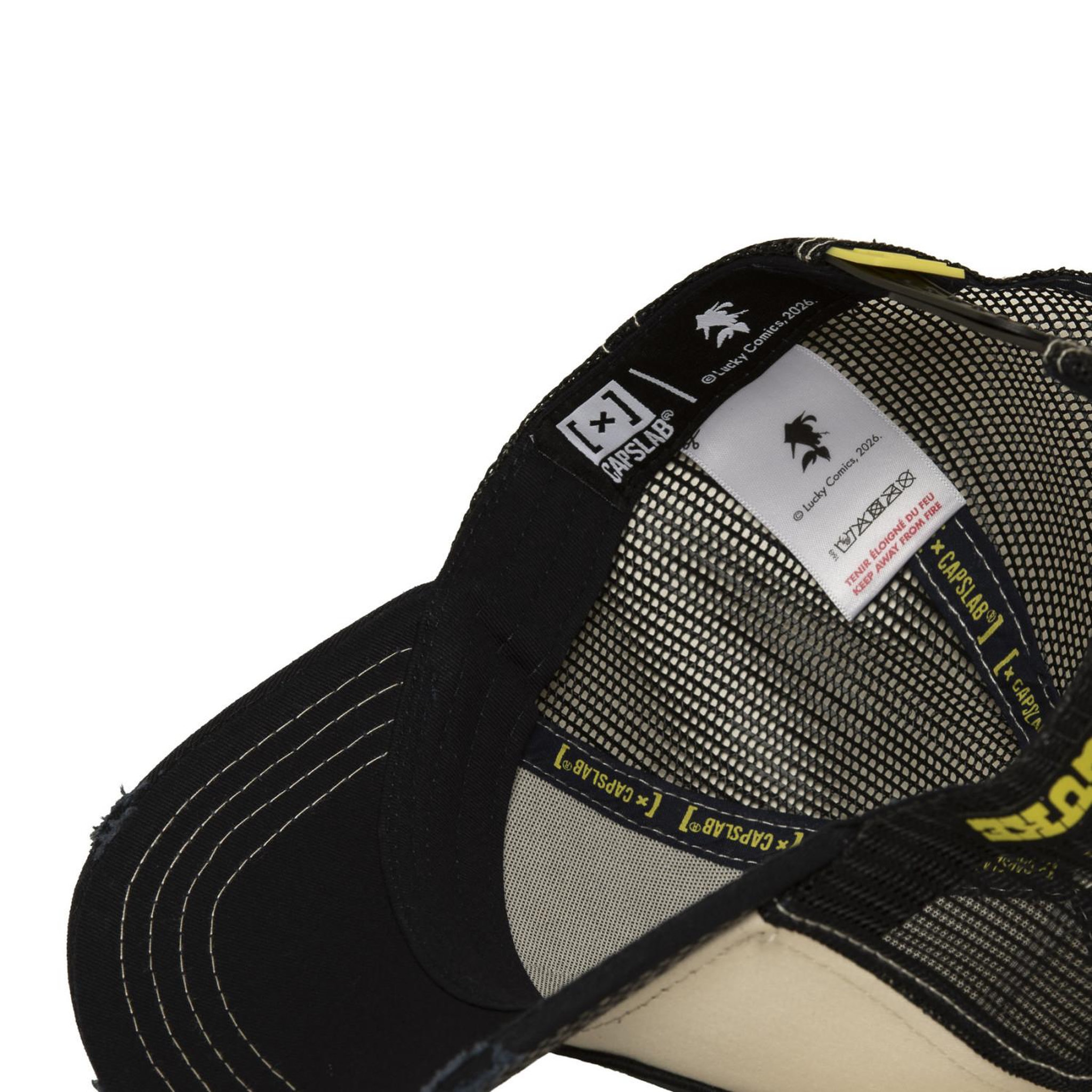 Voir la diapositive 6 : CAPSLAB Casquette trucker premium filet et patch lucky luke cowboy