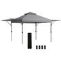 Voir la diapositive 1 : OUTSUNNY Tonnelle pop-up de jardin barnum pliant 5 x 3 m - sac à de transport à roulettes inclus - acier oxford gris