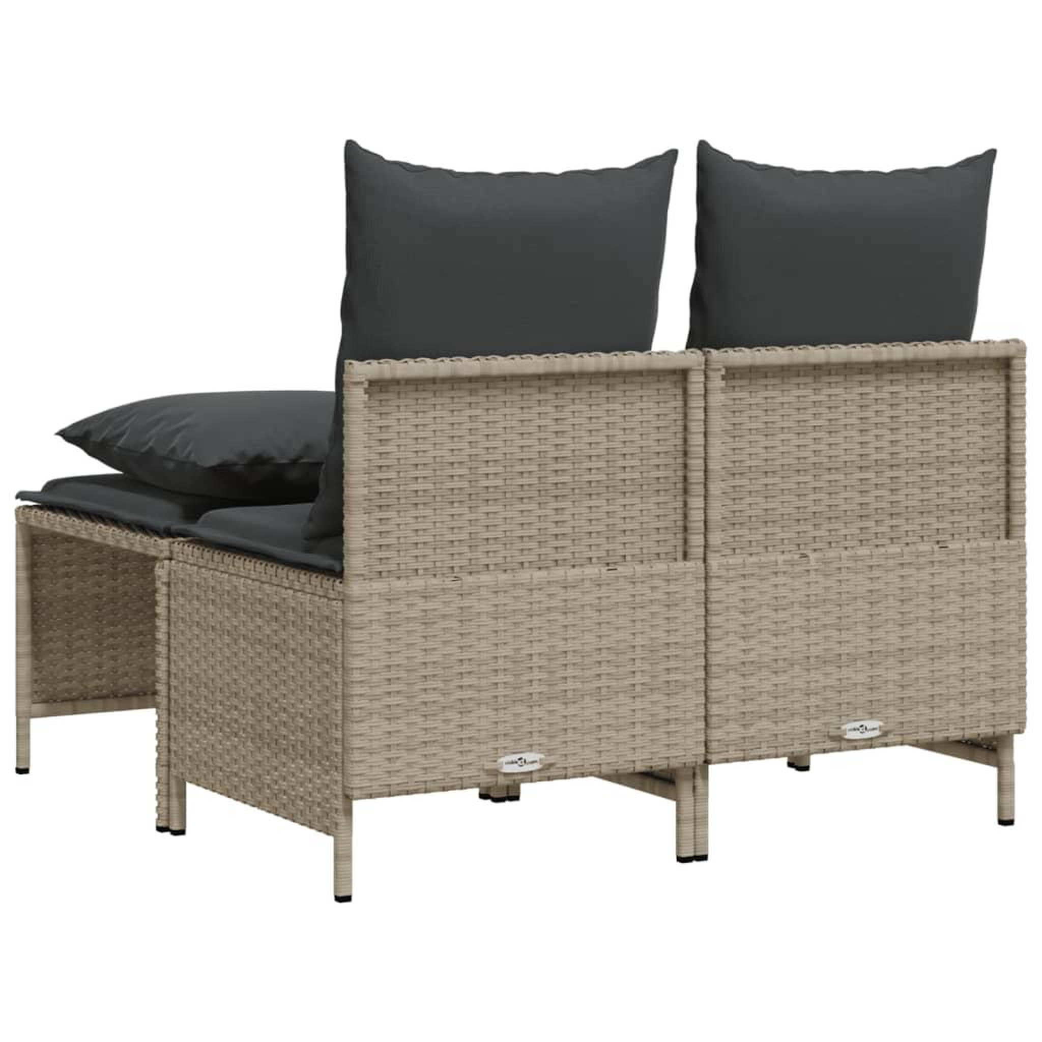 Voir la diapositive 5 : VIDAXL Salon de jardin 4 pcs avec coussins gris clair resine tressee