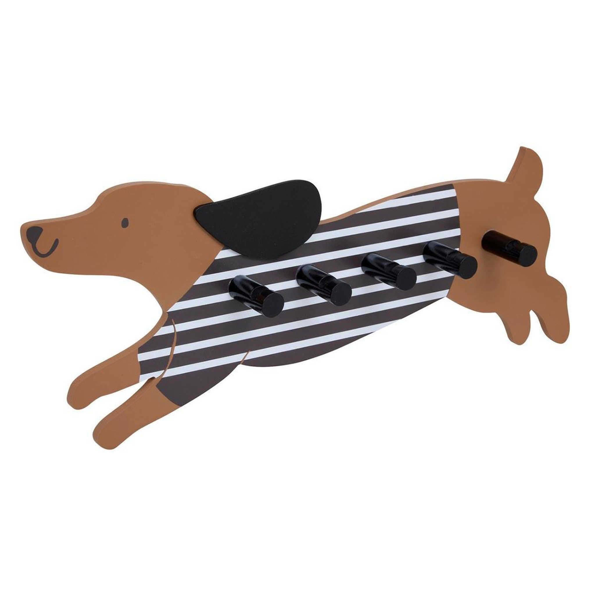 Voir la diapositive 1 : Atmosphera Kids Patère enfant 5 crochets  chien  50cm marron