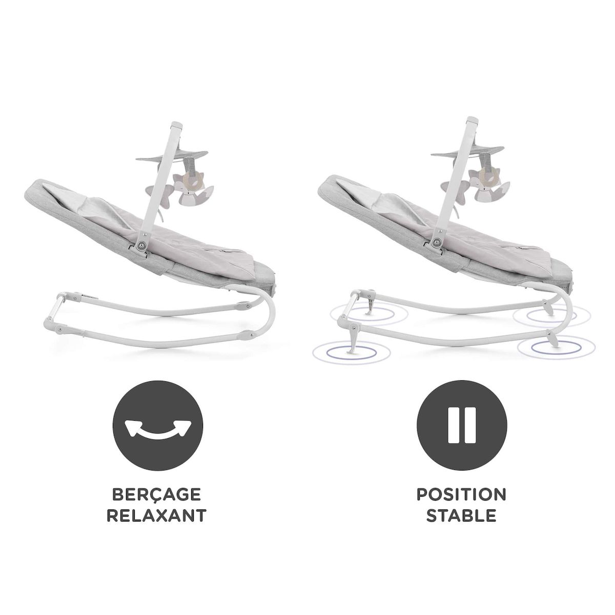 KINDERKRAFT Transat 2 en 1 - balancement apaisant avec musique et vibration