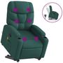 Voir la diapositive 2 : VIDAXL Fauteuil inclinable de massage Vert fonce Tissu