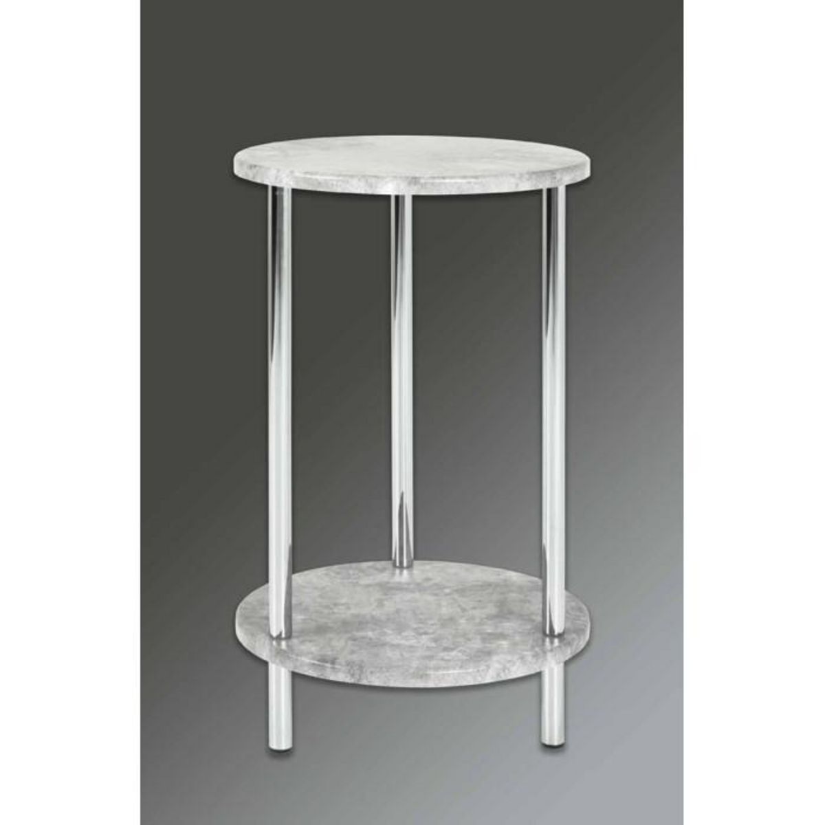 Paris Prix Table d'Appoint Ronde Effet Béton  Miguel  50cm Gris