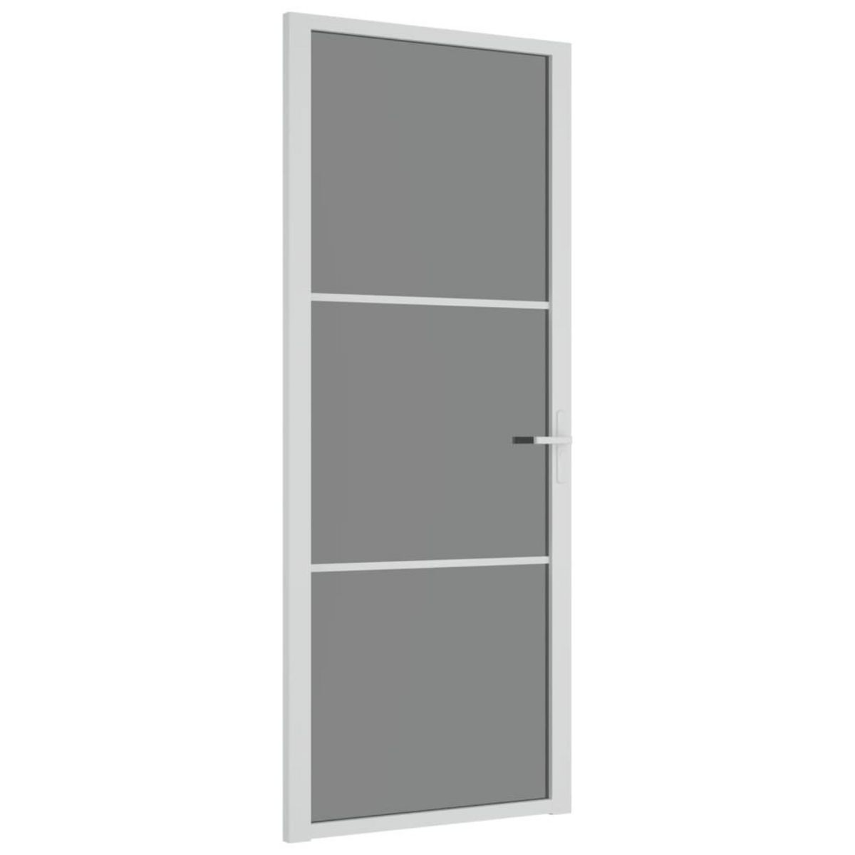 VIDAXL Porte interieure 83x201,5 cm Blanc Verre ESG et aluminium
