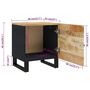 Voir la diapositive 6 : VIDAXL Table de chevet 40x33x46 cm Bois de manguier solide