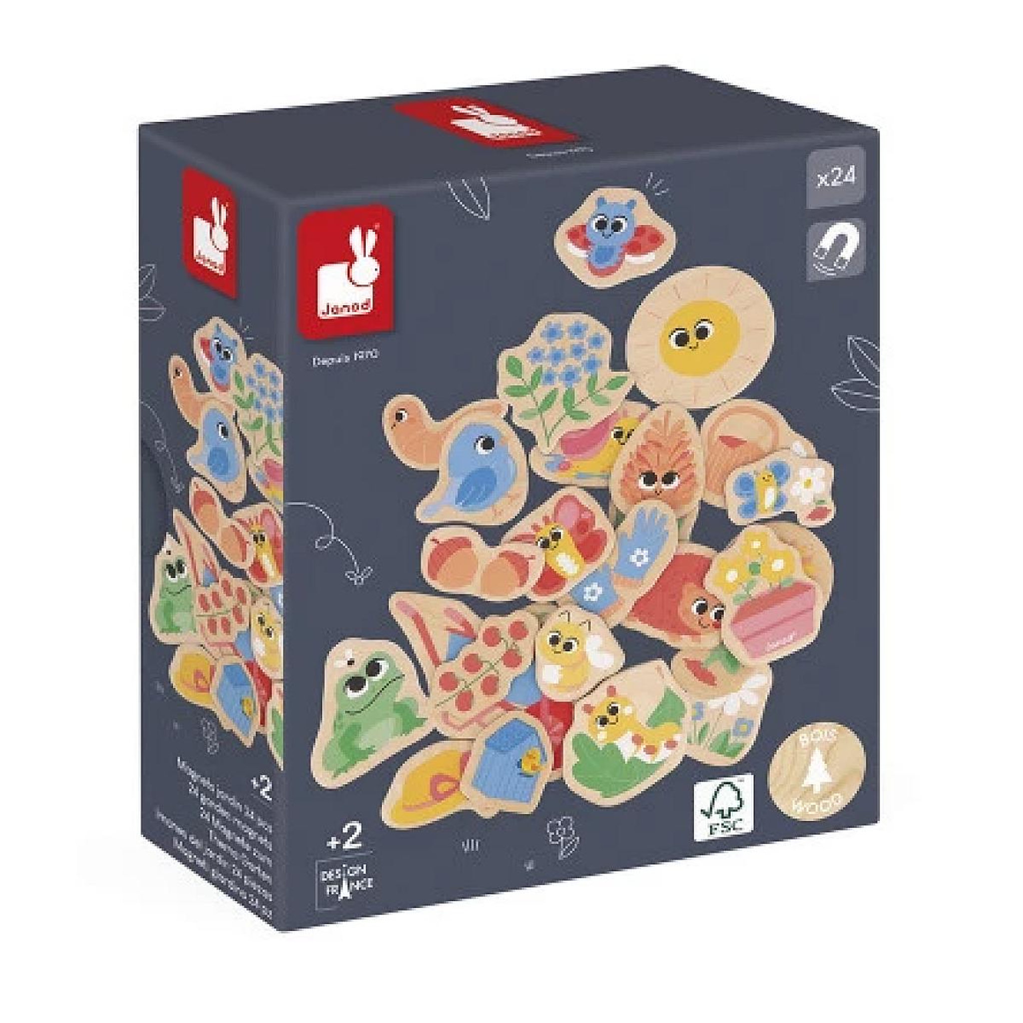 Voir la diapositive 2 : JANOD Magnets Jardin 24 pcs -