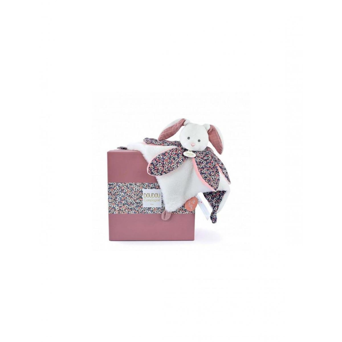 DOUDOU ET COMPAGNIE Bohaime - Lapin rose doudou petale