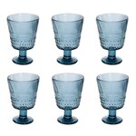 SECRET DE GOURMET Lot de 6 Verres à Vin  Joa  23cl Bleu