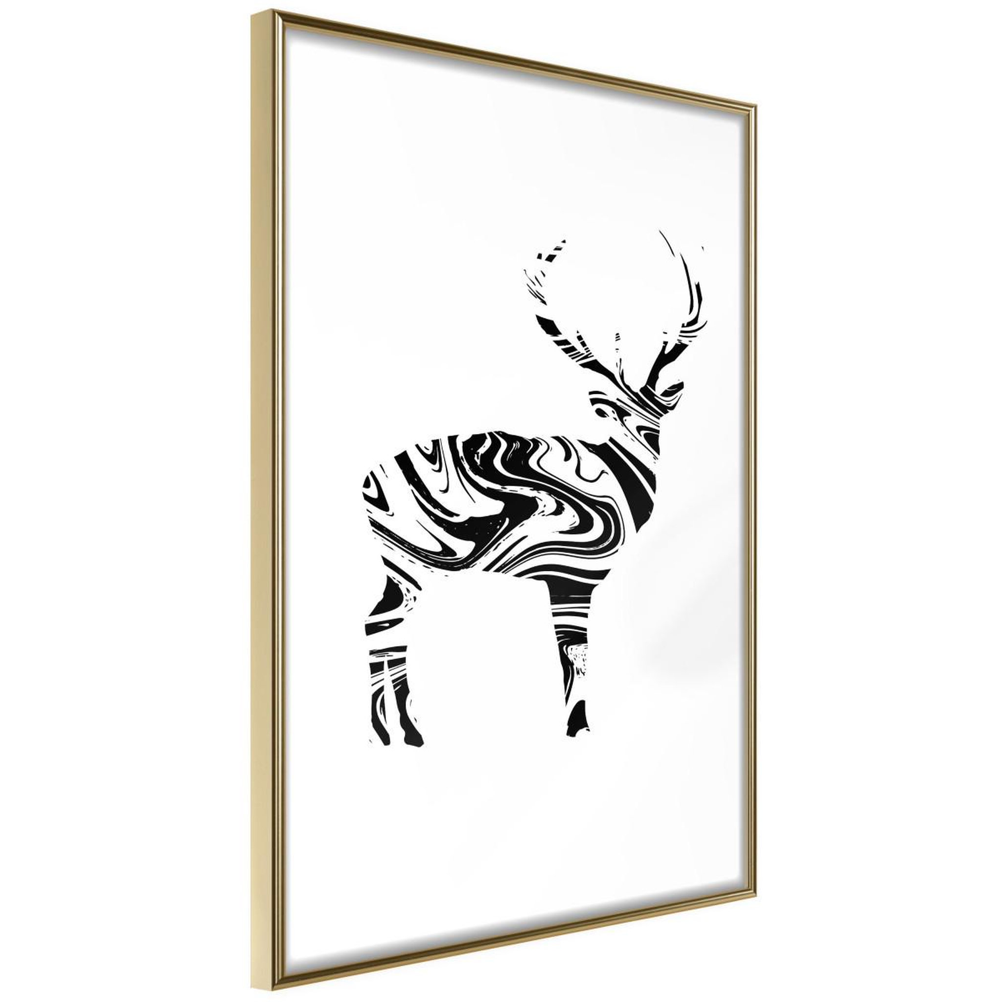 Voir la diapositive 1 : Paris Prix Affiche Murale Encadrée  Marble Stag