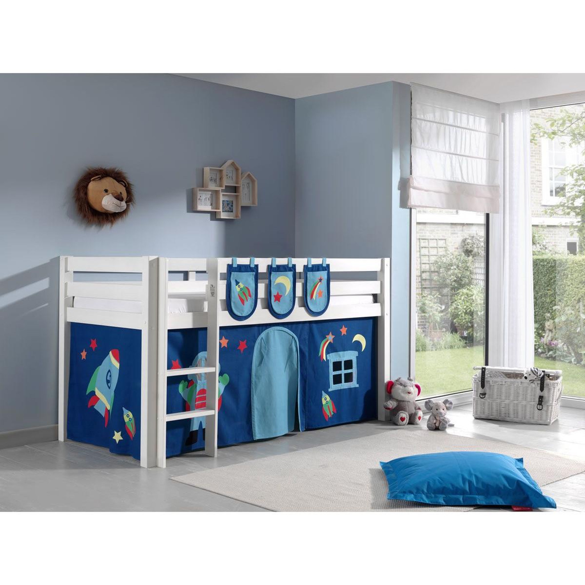 Voir la diapositive 2 : Paris Prix Pack - Lit Enfant, Tente & 3 Pochettes  Pino Astronaute II  Blanc