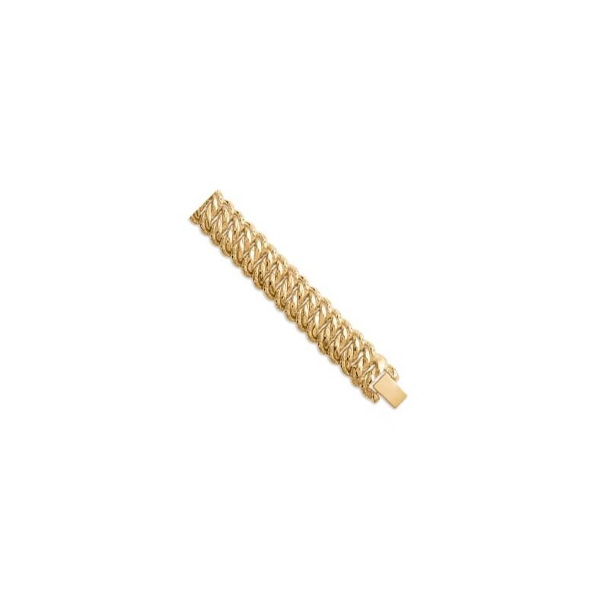 Voir la diapositive 1 : L'ATELIER D'AZUR Bracelet Maille Américaine Plaqué Or - Femme