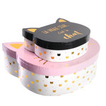 Paris Prix Lot de 2 Boîtes de Rangement  Chat  25cm Rose