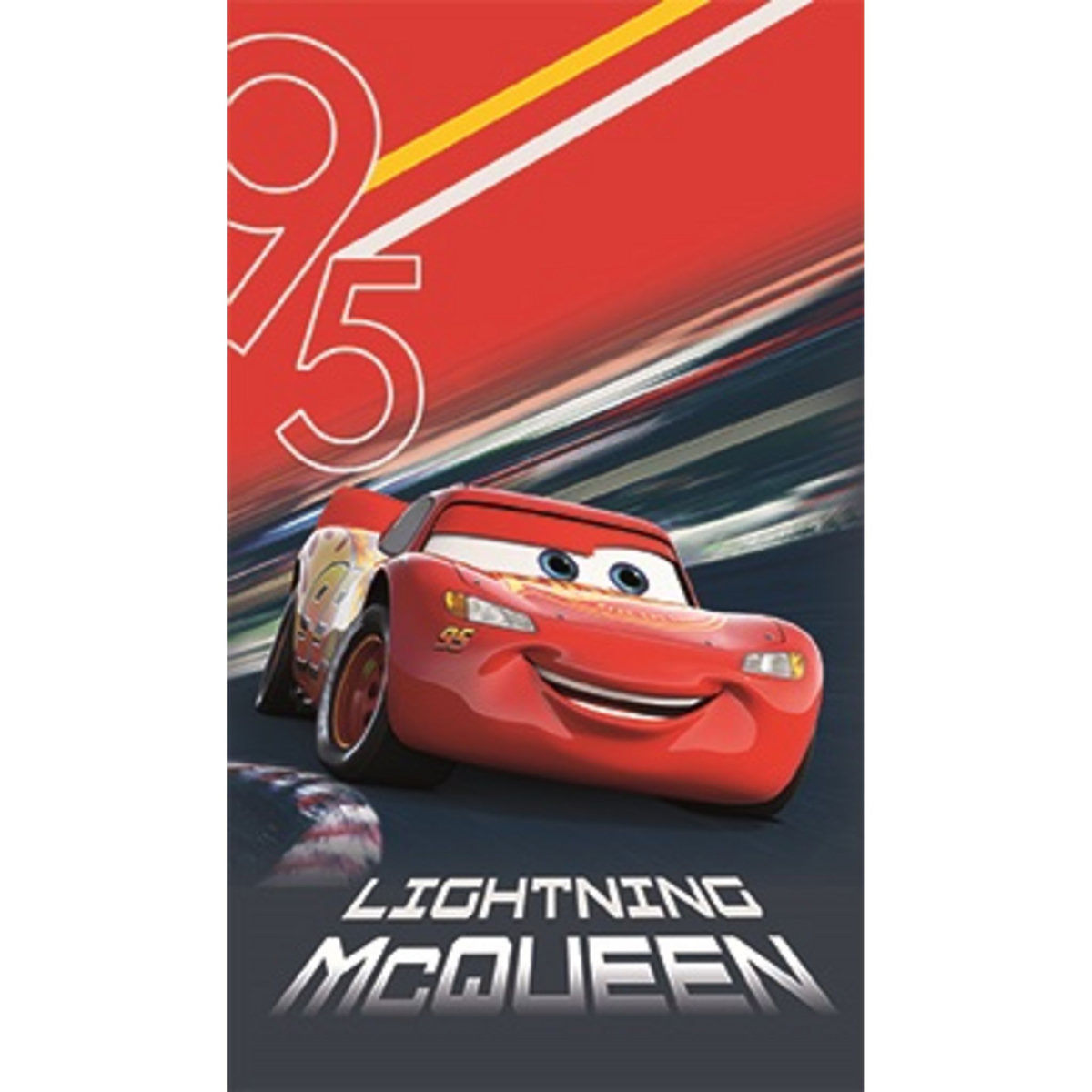 DISNEY Drap de plage enfant en coton Disney Cars Flash MC Queen EFFECT