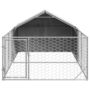 Voir la diapositive 3 : VIDAXL Niche d'exterieur pour chien enclos 4x2x1,5 m acier galvanise